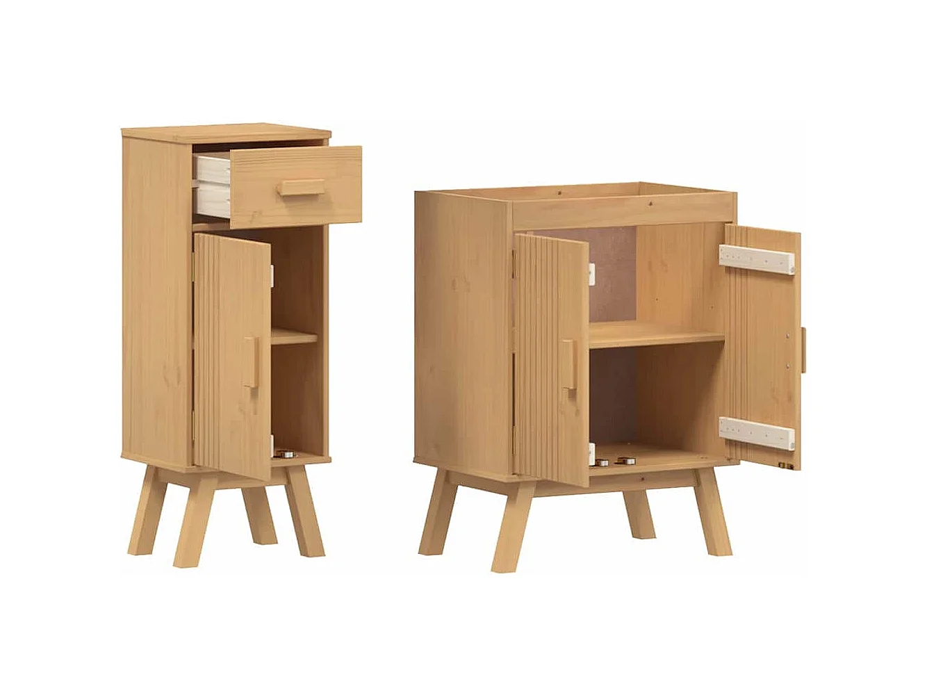 Ensemble de meubles de salle de bain avec tiroir 2 pcs Marron