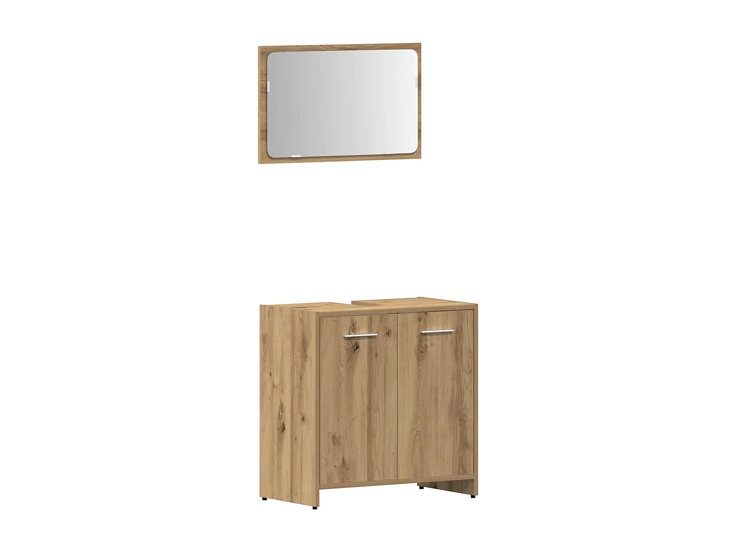 Ensemble de meubles salle de bain 3 pcs bois d'ingénierie