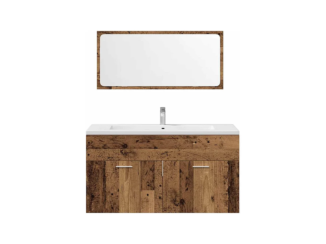 Ensemble de meubles salle de bain 4 pcs bois d'ingénierie