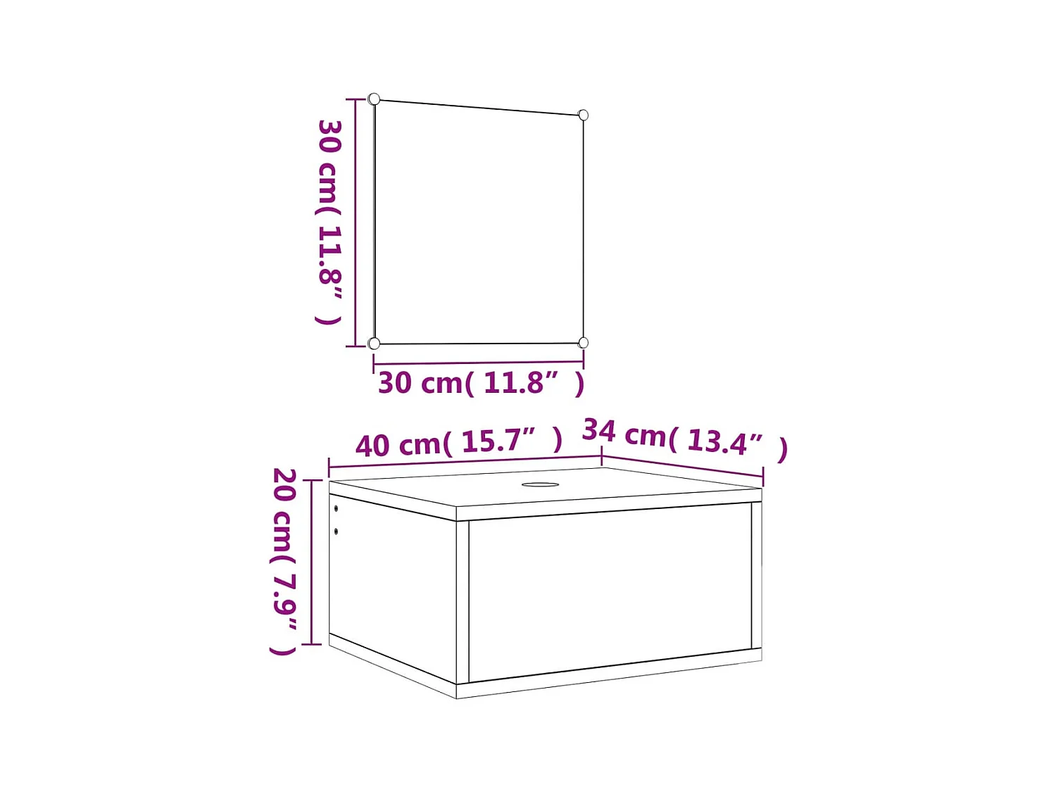 2-delige badkamermeubelset zwart bewerkt hout