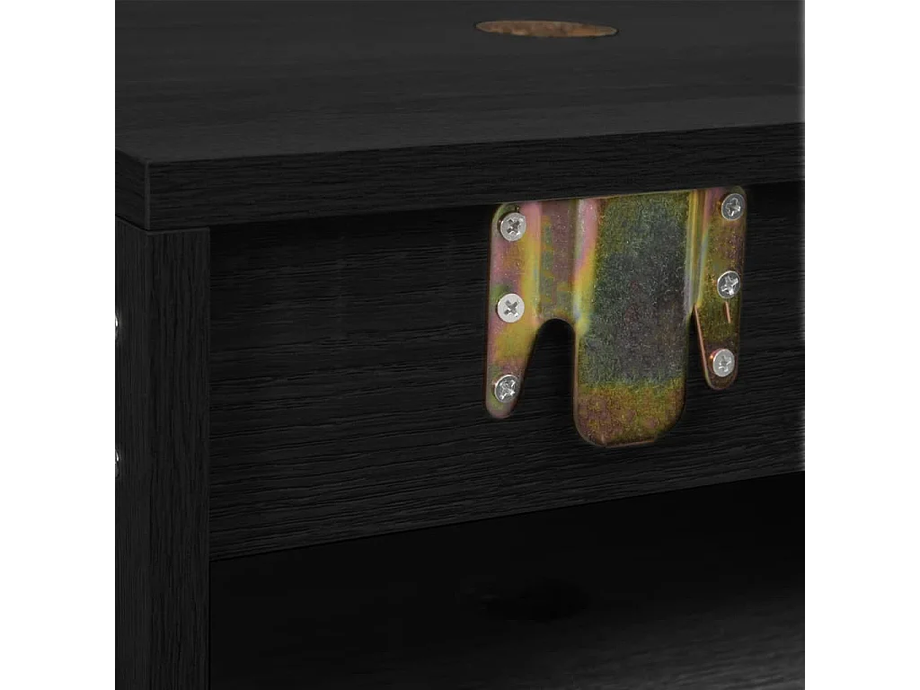 Ensemble de meubles salle de bain 2 pcs noir bois d'ingénierie