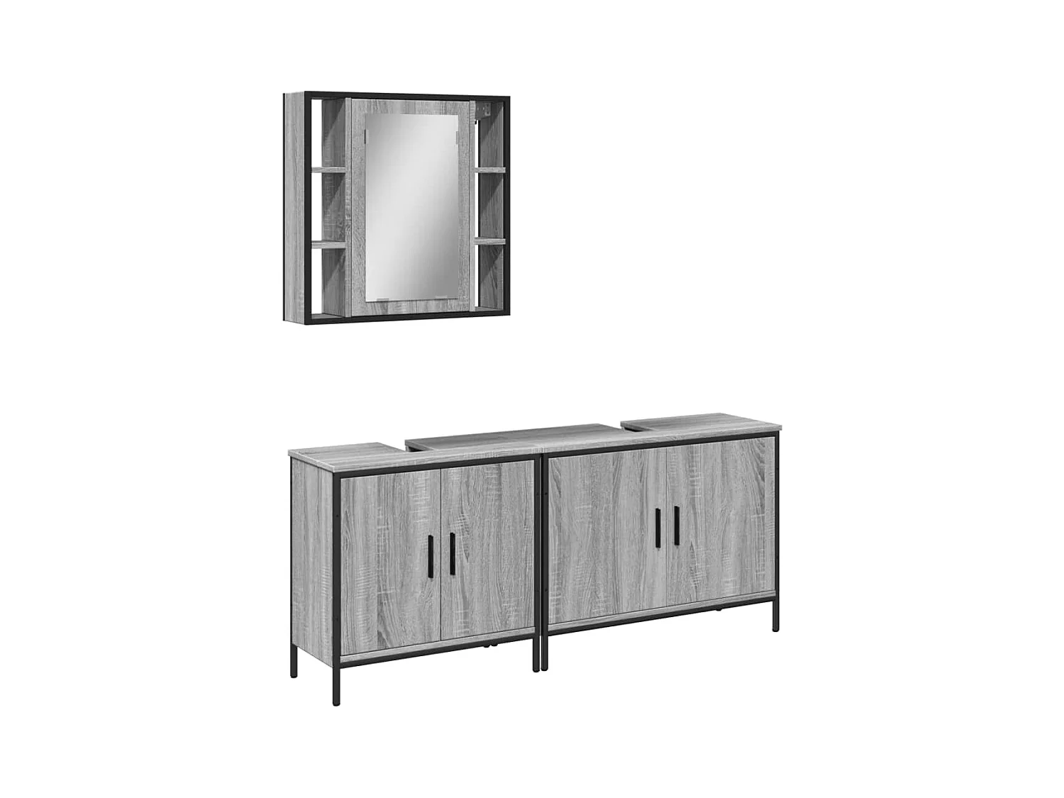 Sonoma Gray 3-delige badkamerkastset