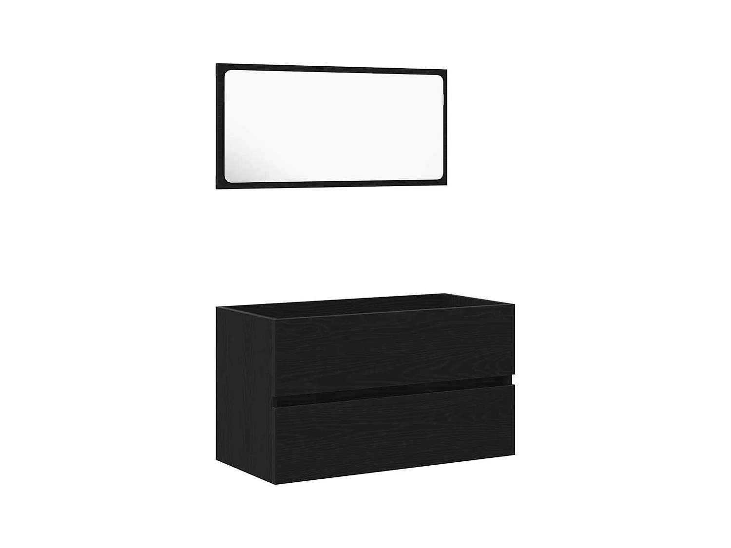 Ensemble de meubles de salle de bain 2 pcs Chêne noir
