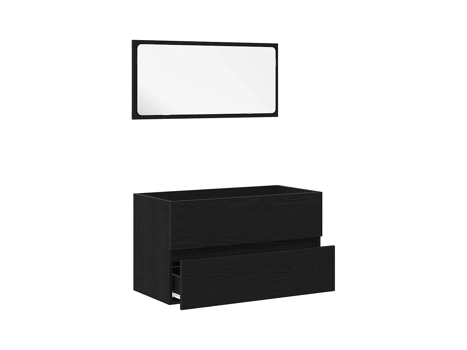 Ensemble de meubles de salle de bain 2 pcs Chêne noir