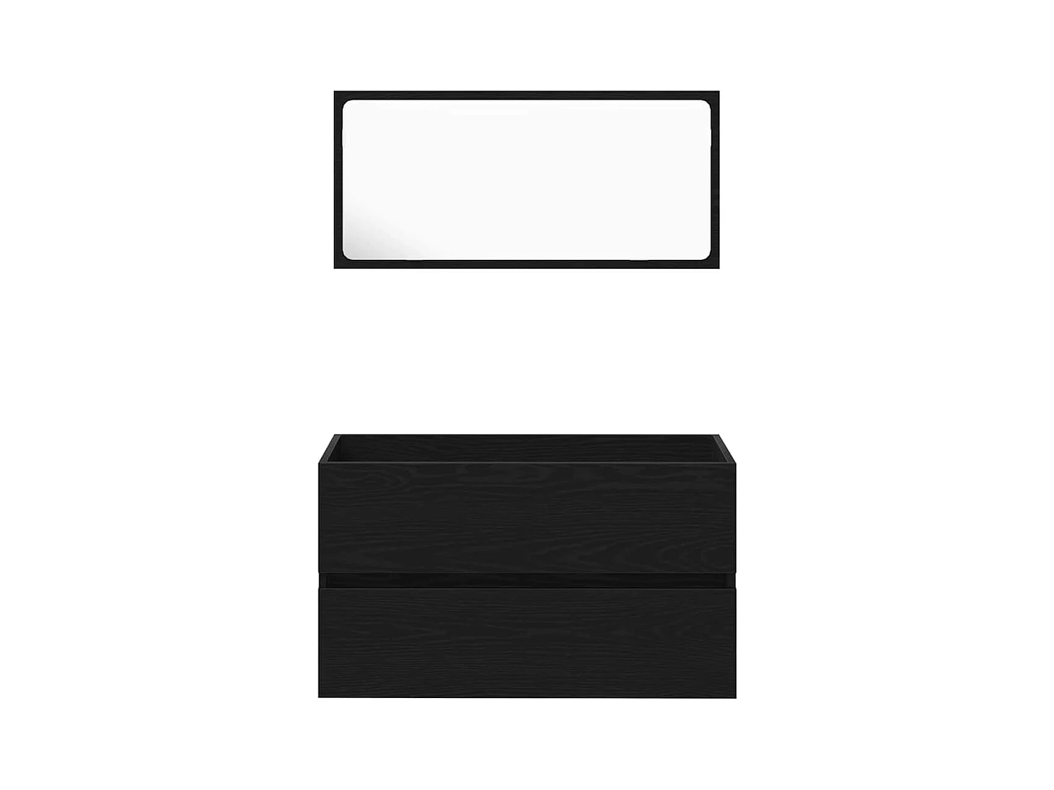 Ensemble de meubles de salle de bain 2 pcs Chêne noir