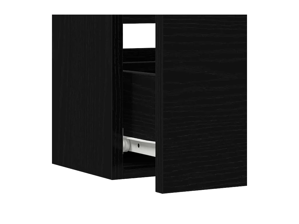 Ensemble de meubles de salle de bain 2 pcs Chêne noir