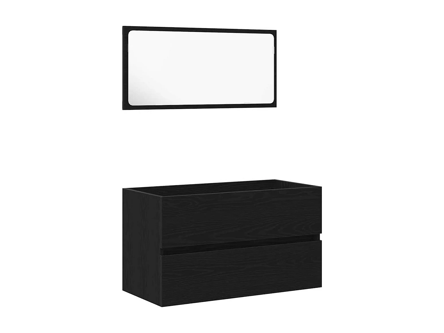 Ensemble de meubles de salle de bain 2 pcs Chêne noir