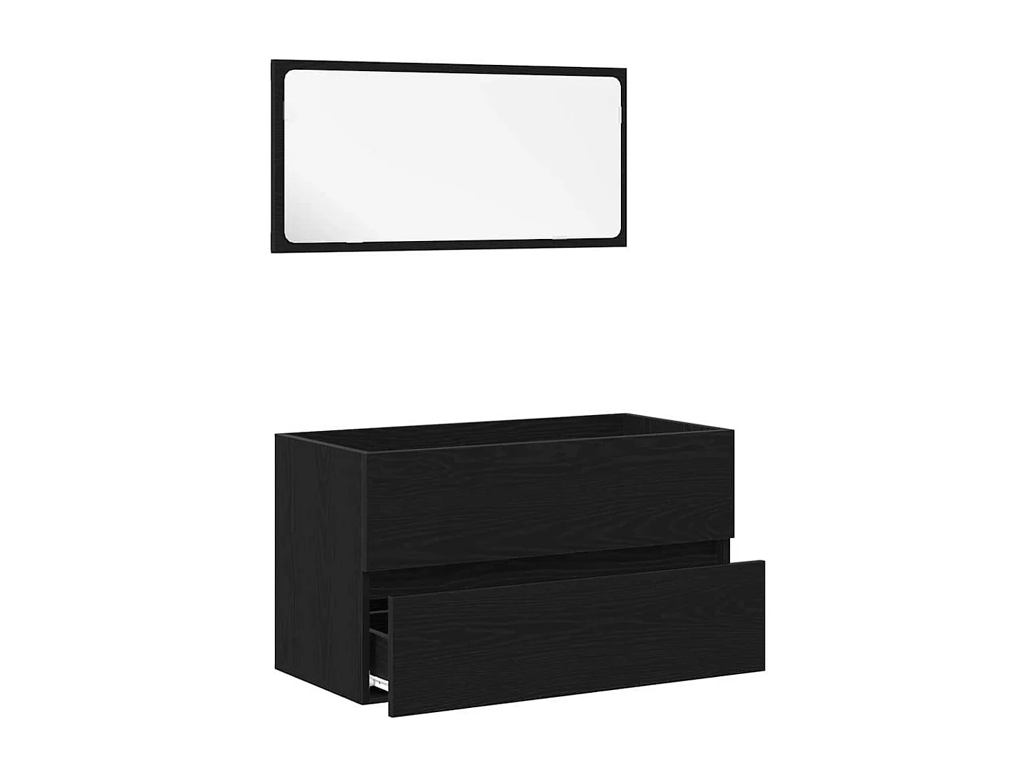 Ensemble de meubles de salle de bain 2 pcs Chêne noir