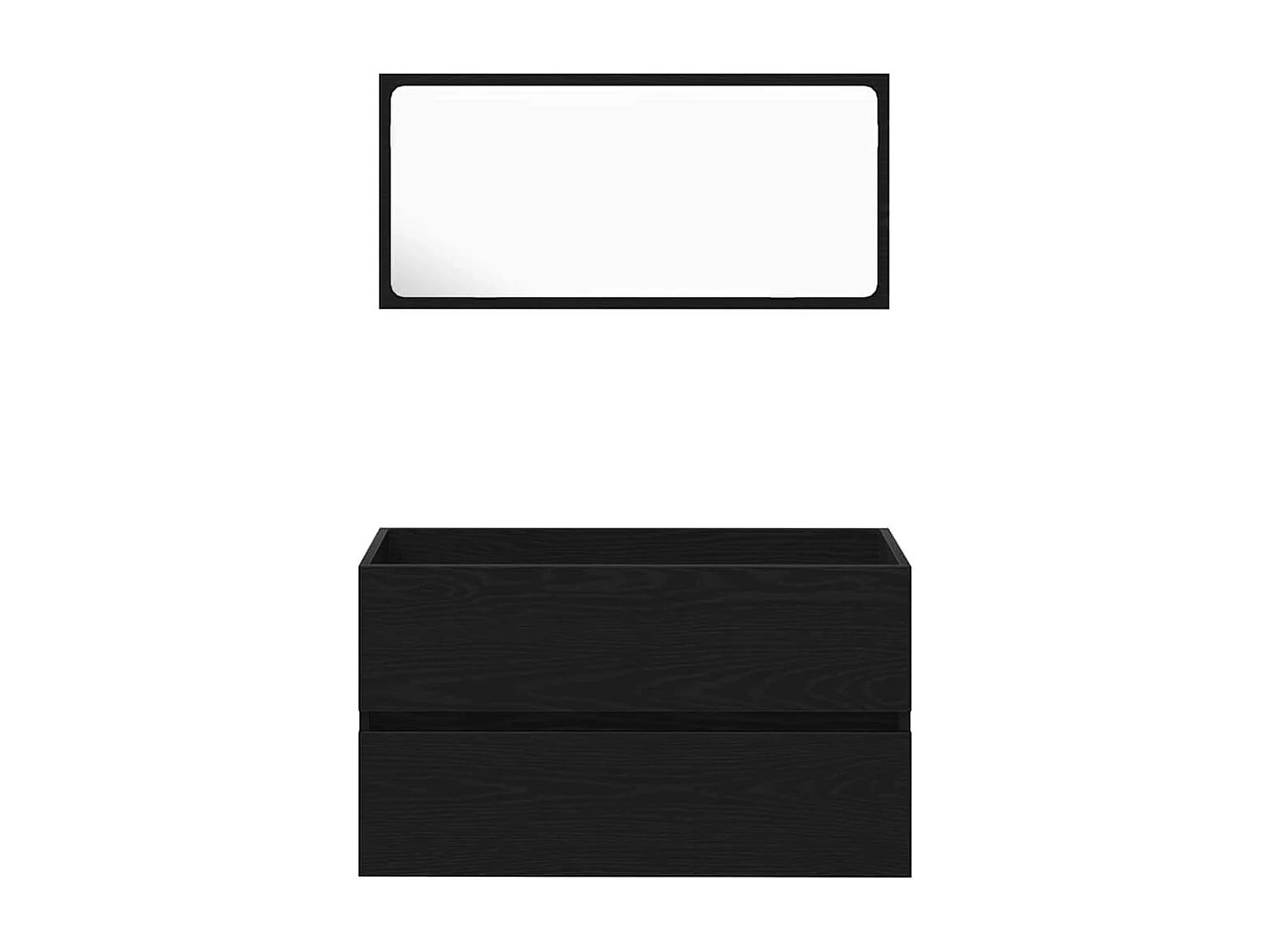 Ensemble de meubles de salle de bain 2 pcs Chêne noir