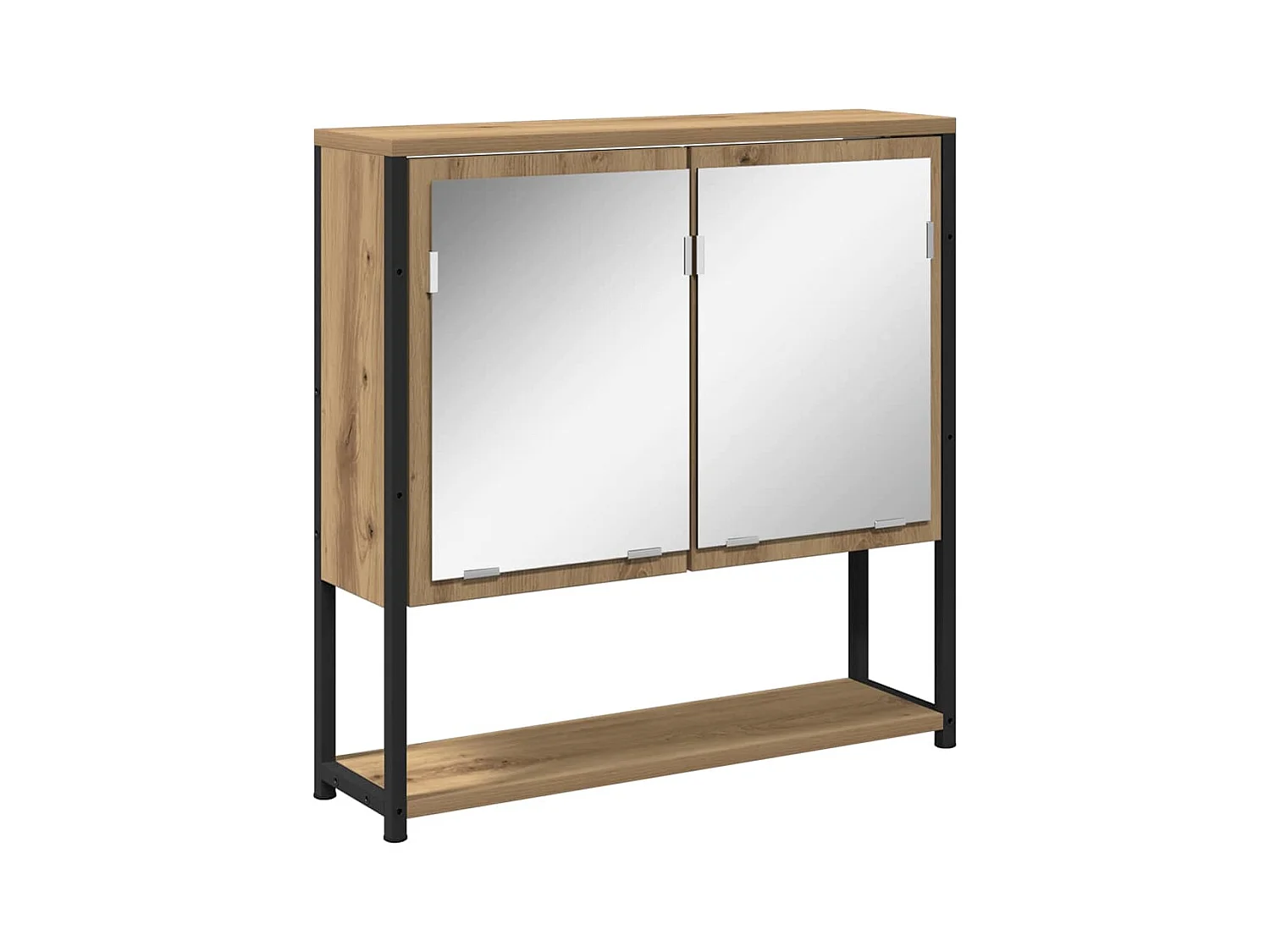 Conjunto de muebles de baño con puerta 2 piezas Marrón