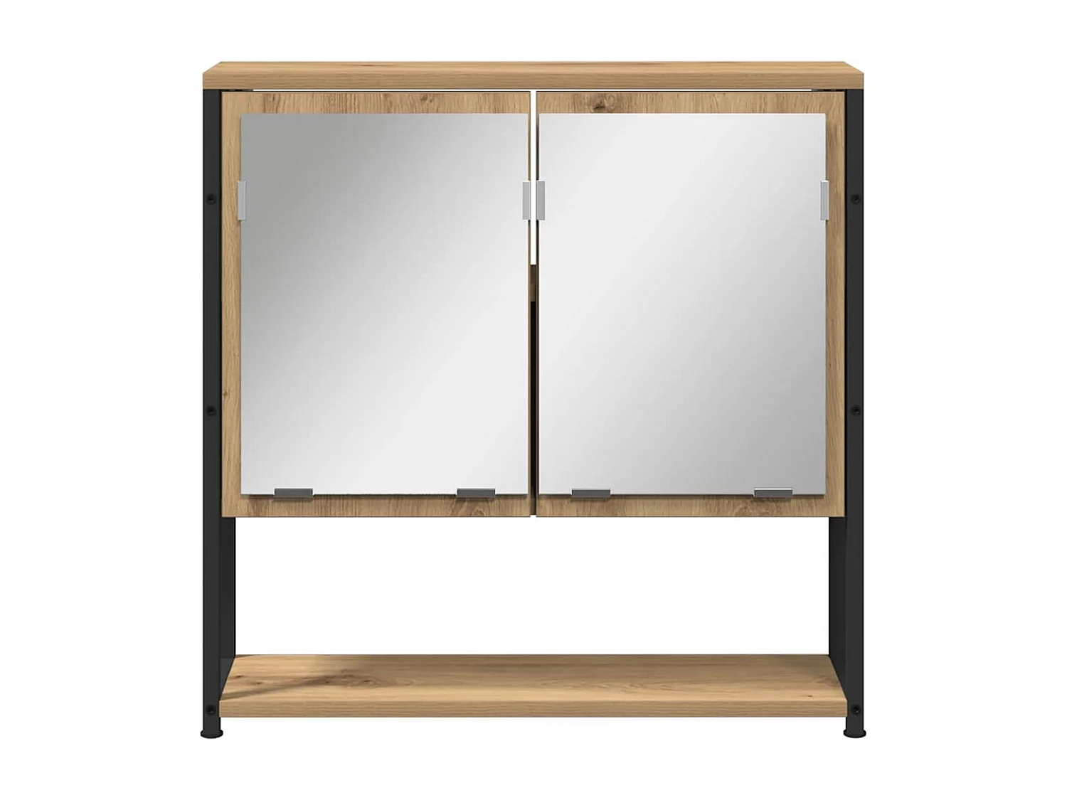 Ensemble de mobilier de salle de bain avec porte 2 pcs Marron