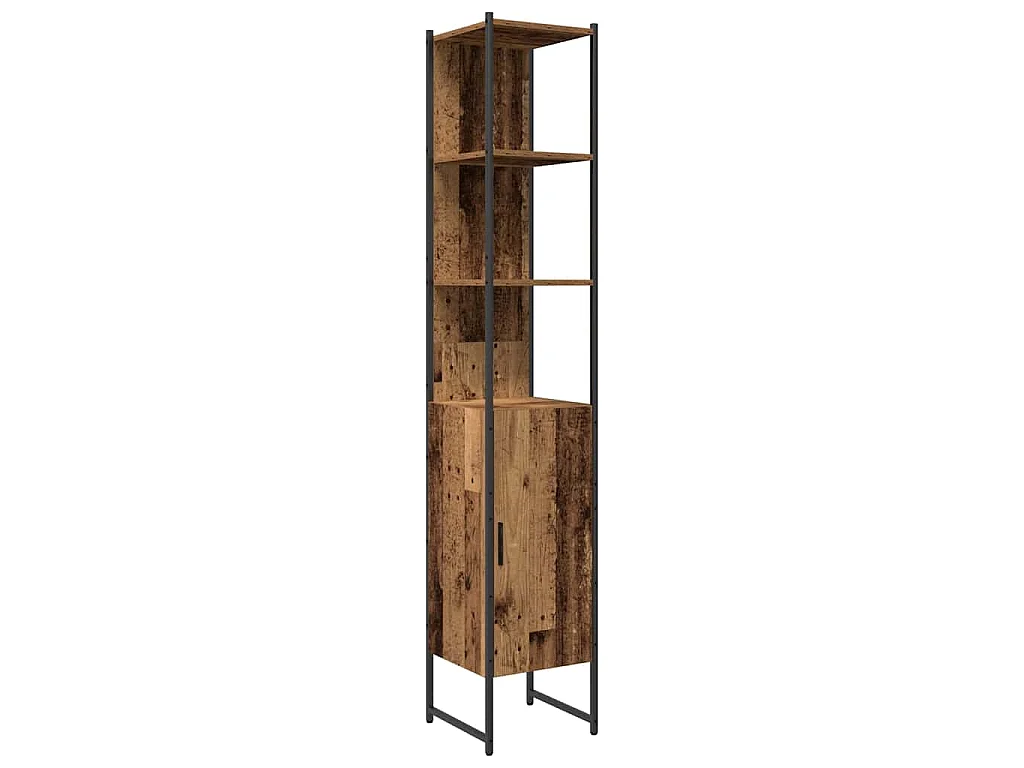 Ensemble de mobilier de salle de bain avec étagère 3 pcs Marron