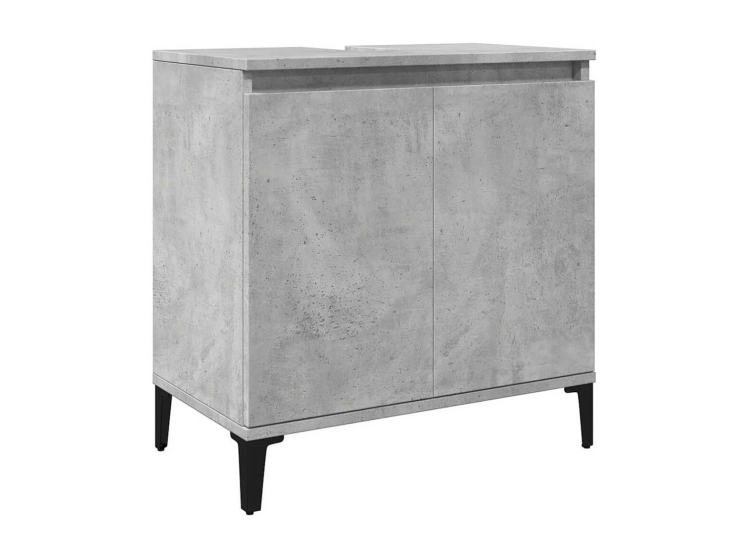 Ensemble de meubles de salle de bain 3 pcs gris béton