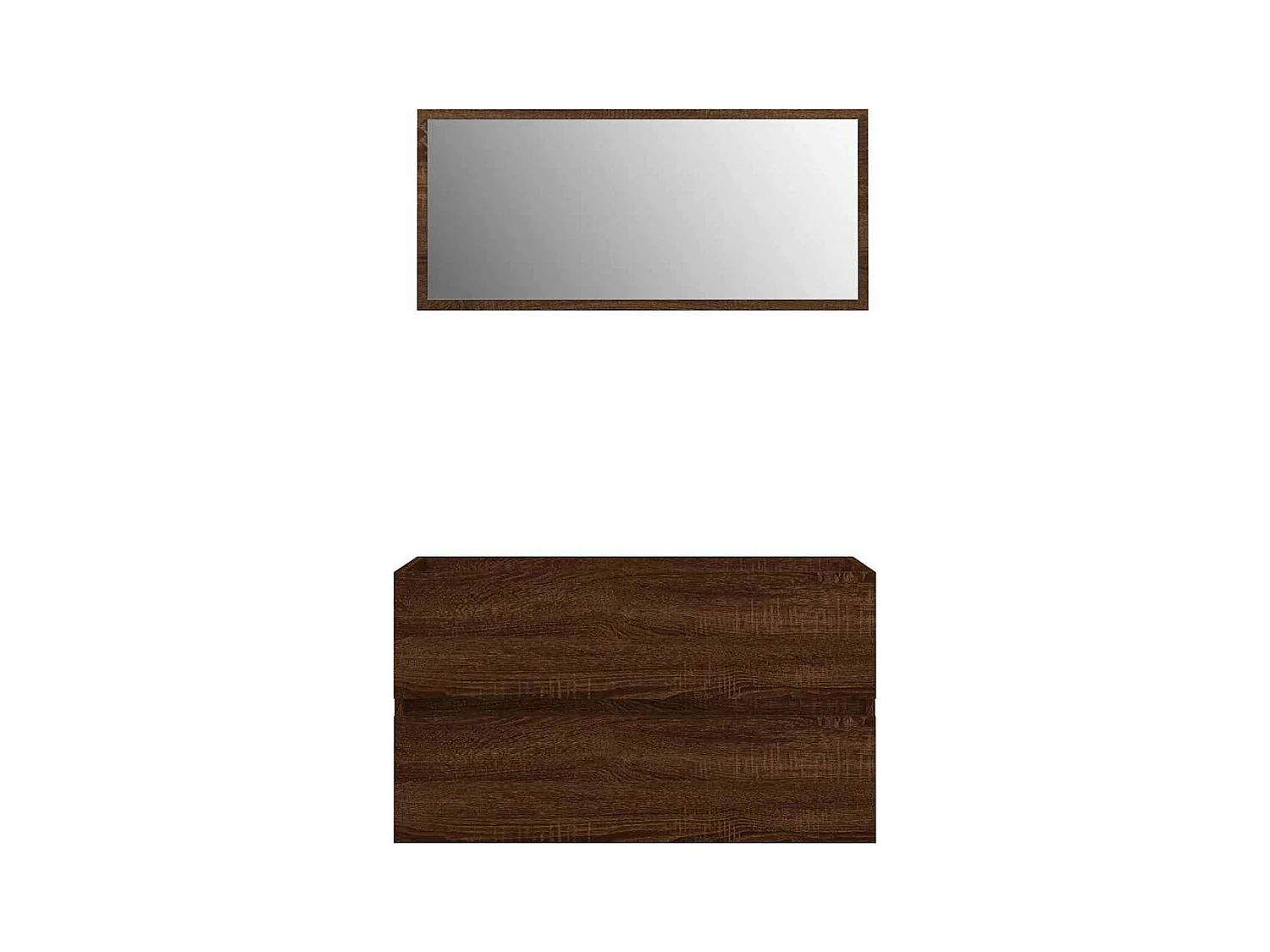 Ensemble de meubles de salle de bain 2 pcs Chêne marron