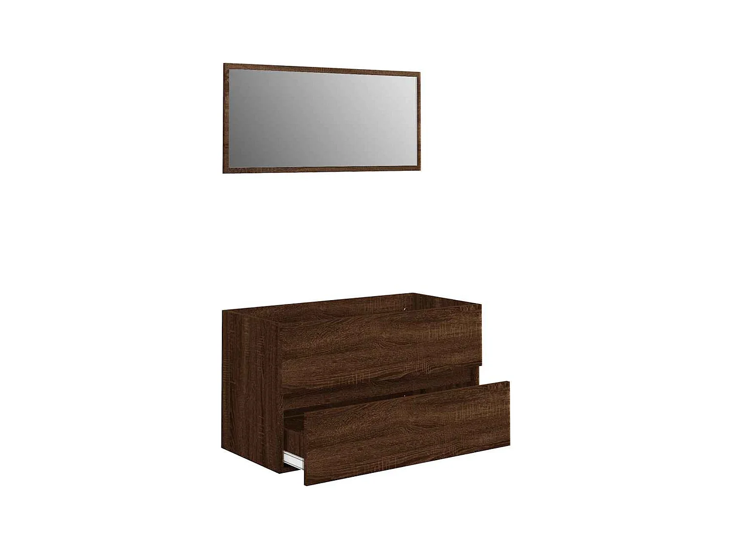 Ensemble de meubles de salle de bain 2 pcs Chêne marron
