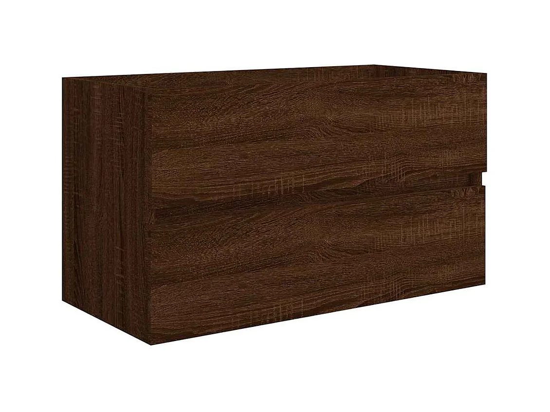 Ensemble de meubles de salle de bain 2 pcs Chêne marron