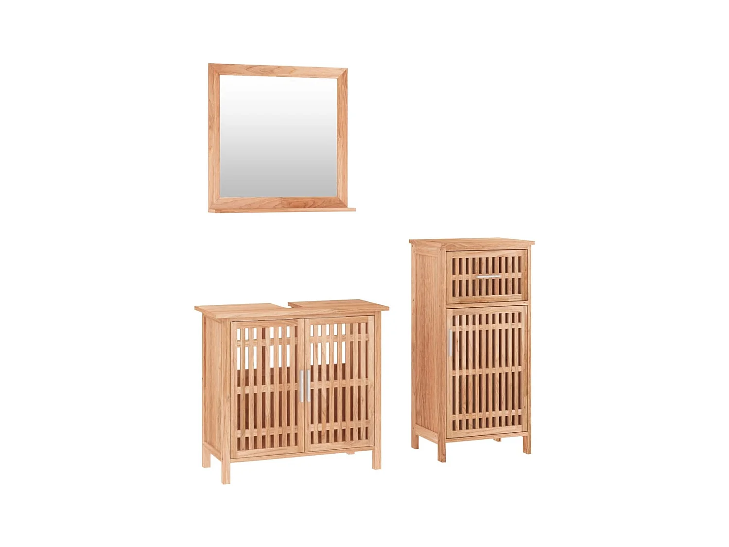 Ensemble de meubles de salle de bain 3 pcs Bois massif de noyer