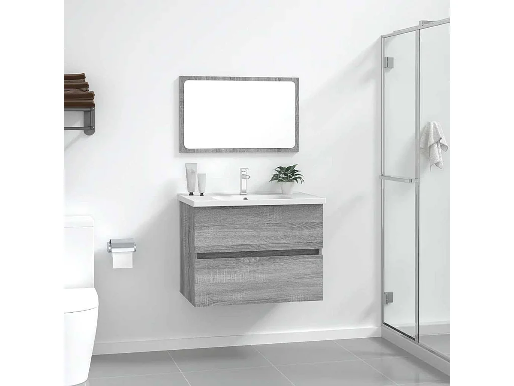 Set di mobili da bagno Sonoma Grey da 2 pezzi