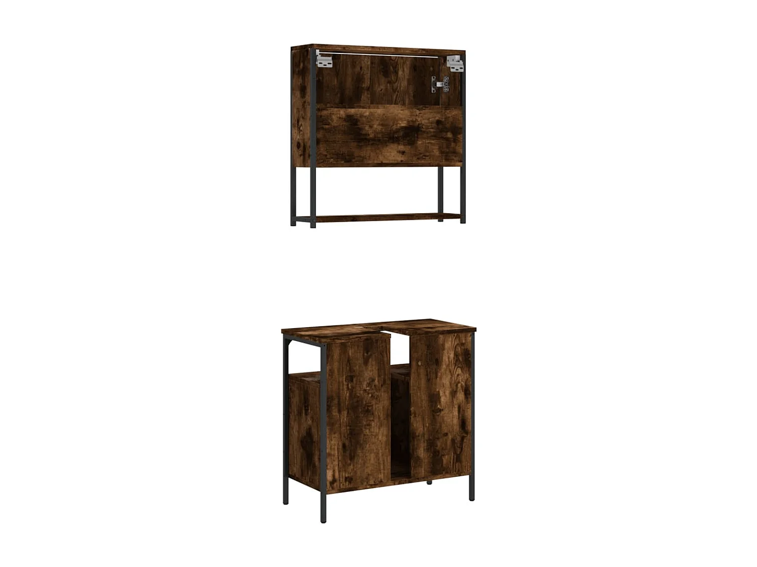 Conjunto de muebles de baño de 2 piezas Roble Ahumado