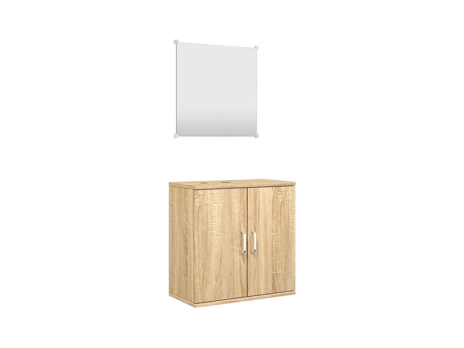 Ensemble de meubles salle de bain 2 pcs chêne bois d'ingénierie