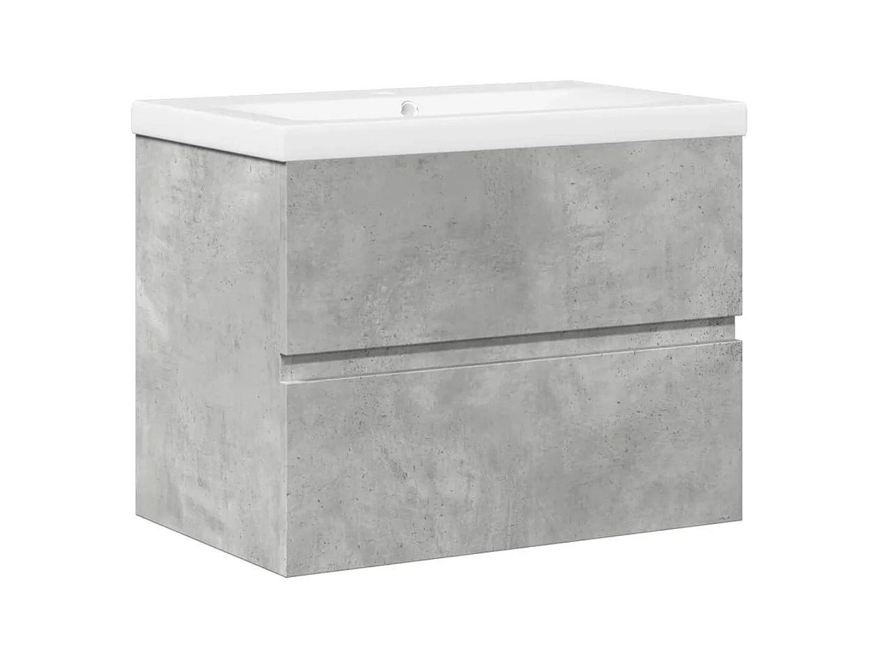 2-delige badkamermeubelset betongrijs