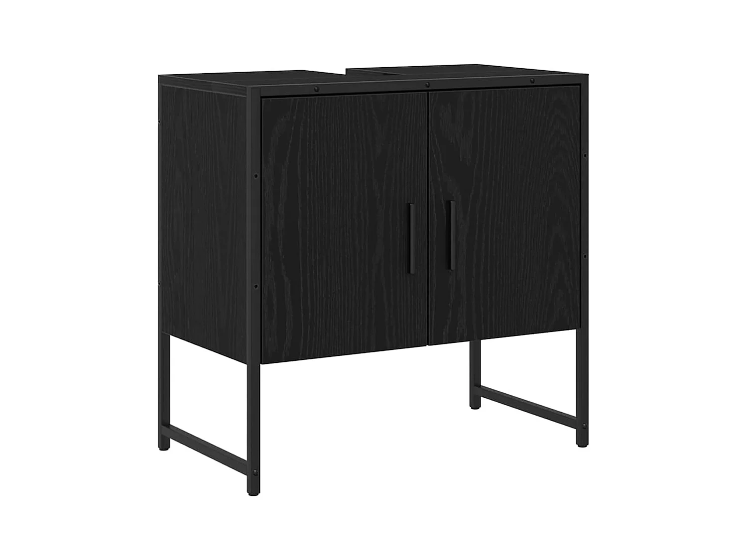 2-delige badkamermeubelset van zwart eikenhout