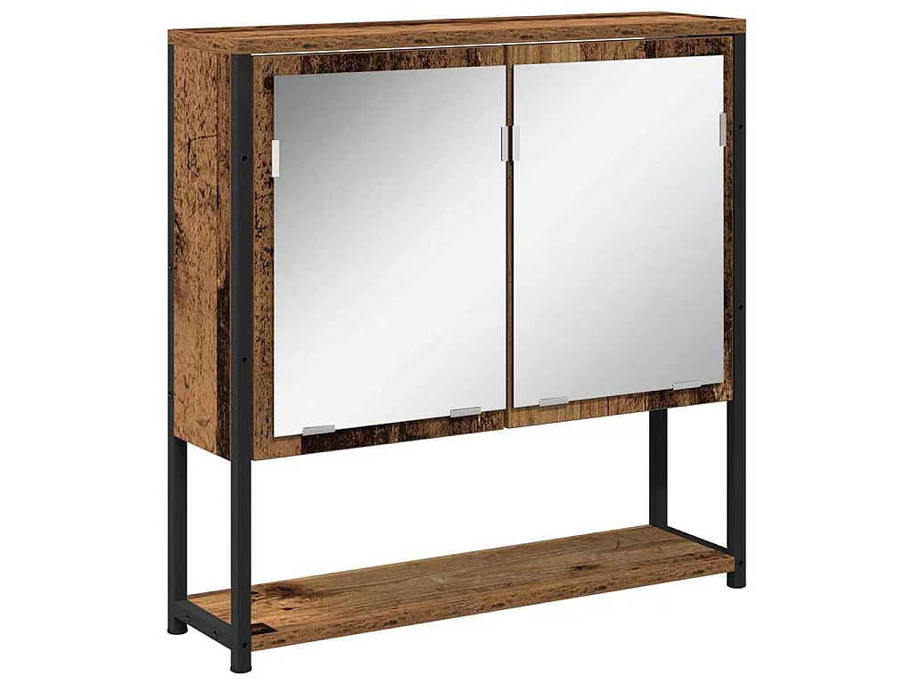Ensemble de mobilier de salle de bain avec porte 2 pcs Marron