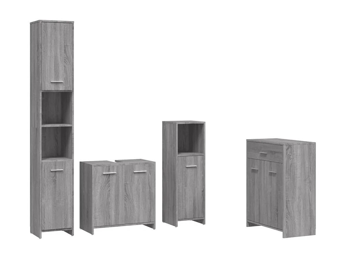 Juego de muebles de baño de 4 piezas Sonoma Grey