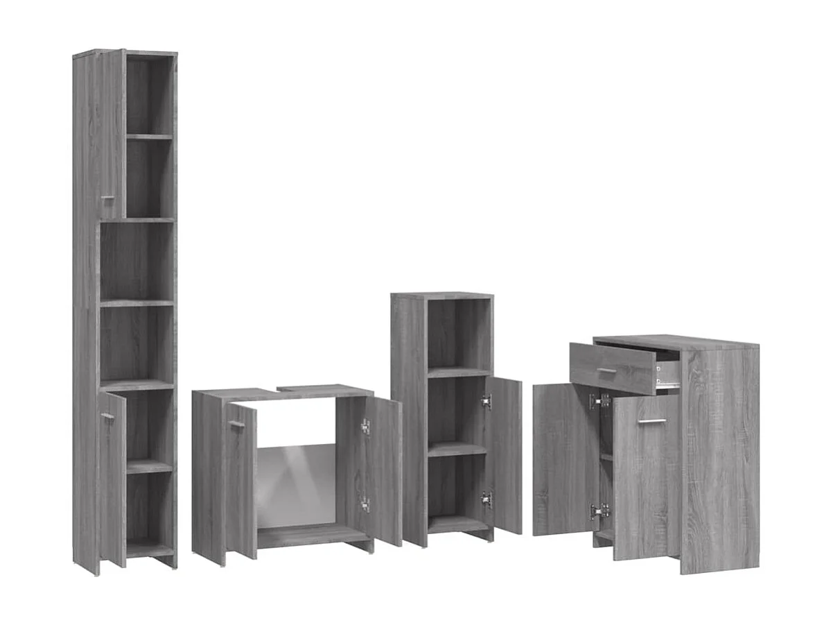 Juego de muebles de baño de 4 piezas Sonoma Grey