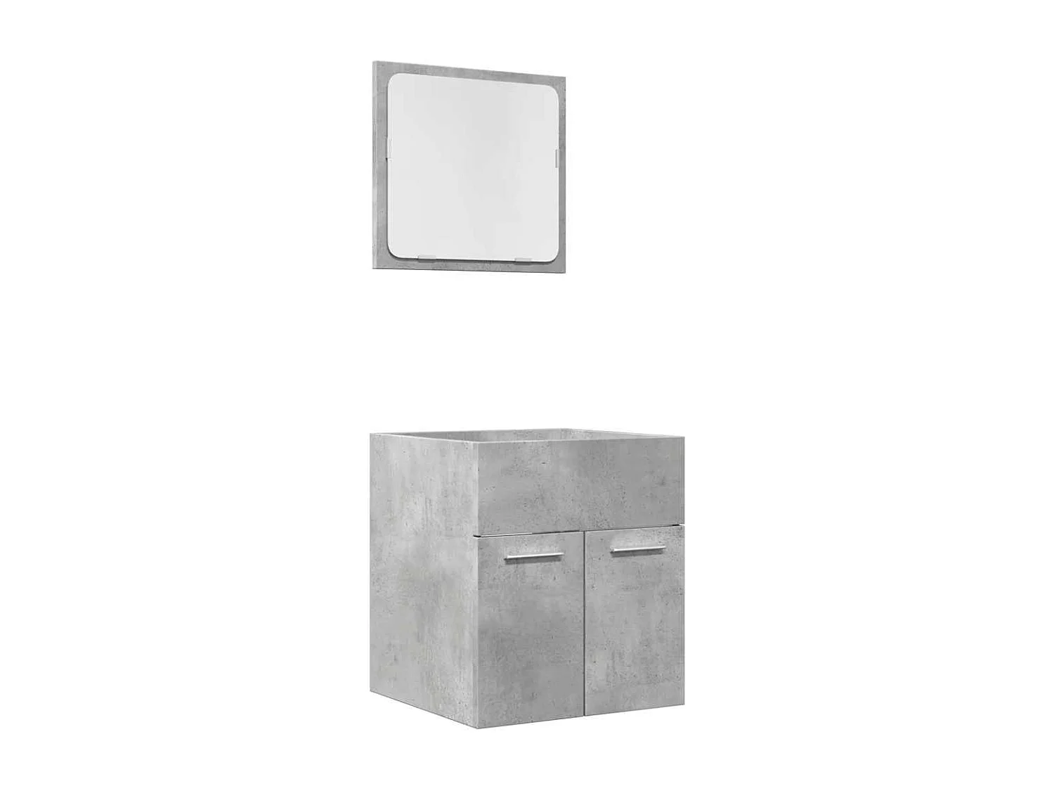 Set di mobili da bagno 2 pezzi grigio cemento