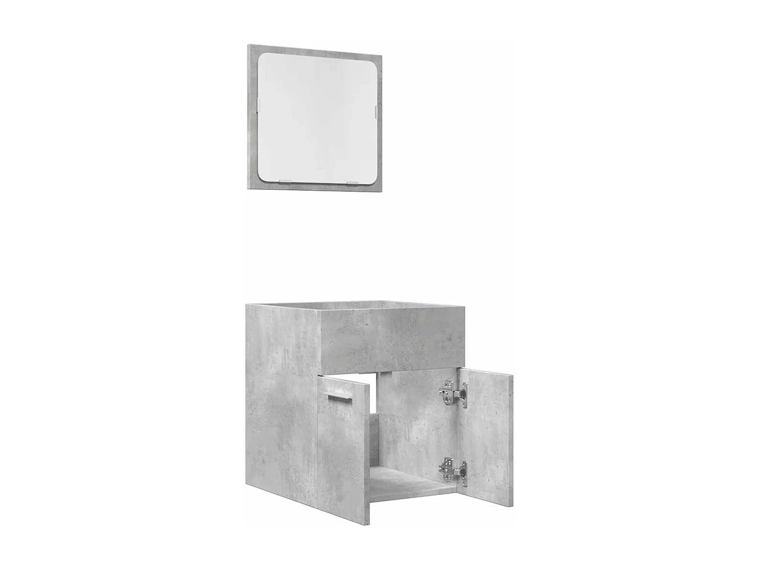 Set di mobili da bagno 2 pezzi grigio cemento