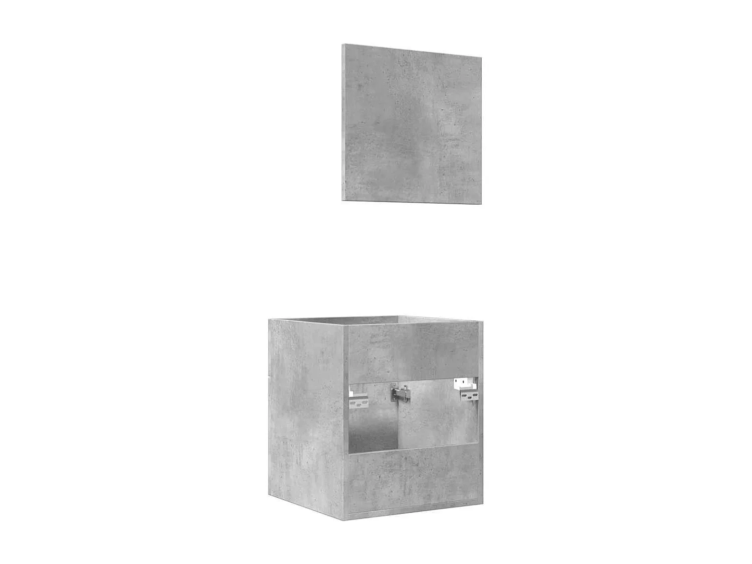 Set di mobili da bagno 2 pezzi grigio cemento