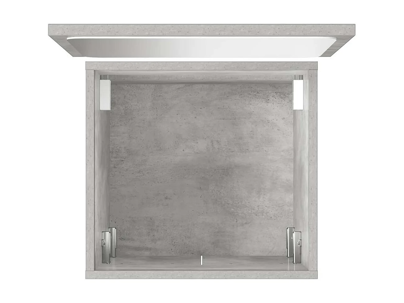 Set di mobili da bagno 2 pezzi grigio cemento
