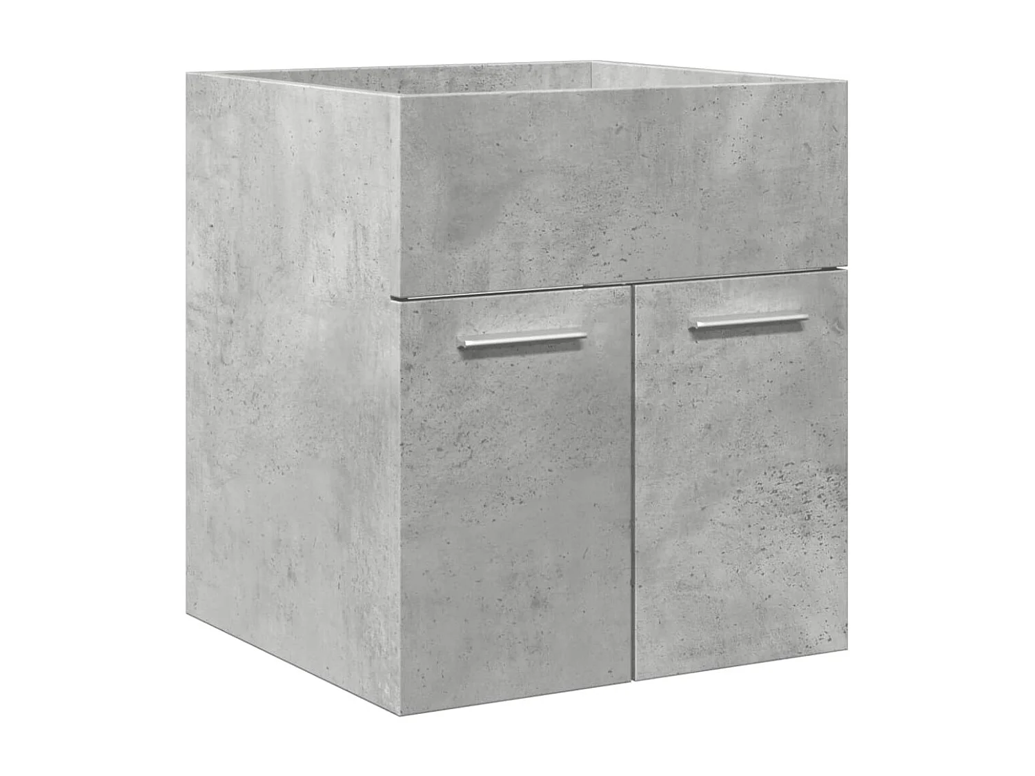 Set di mobili da bagno 3 pezzi grigio cemento
