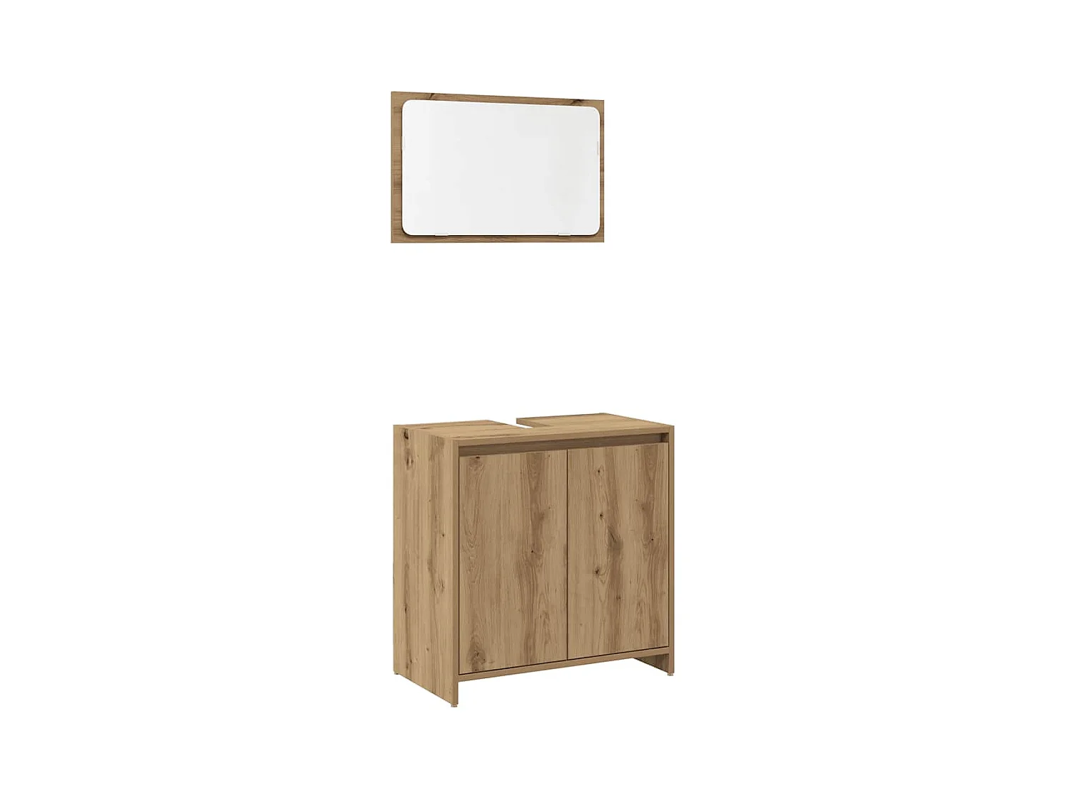 Ensemble de meubles salle de bain 2 pcs bois d'ingénierie
