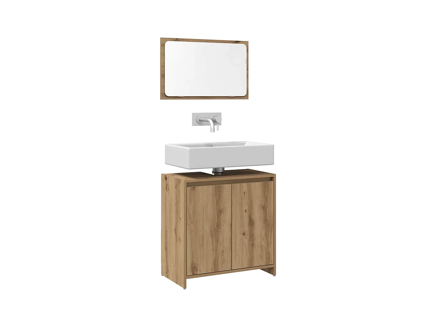 Ensemble de meubles salle de bain 2 pcs bois d'ingénierie