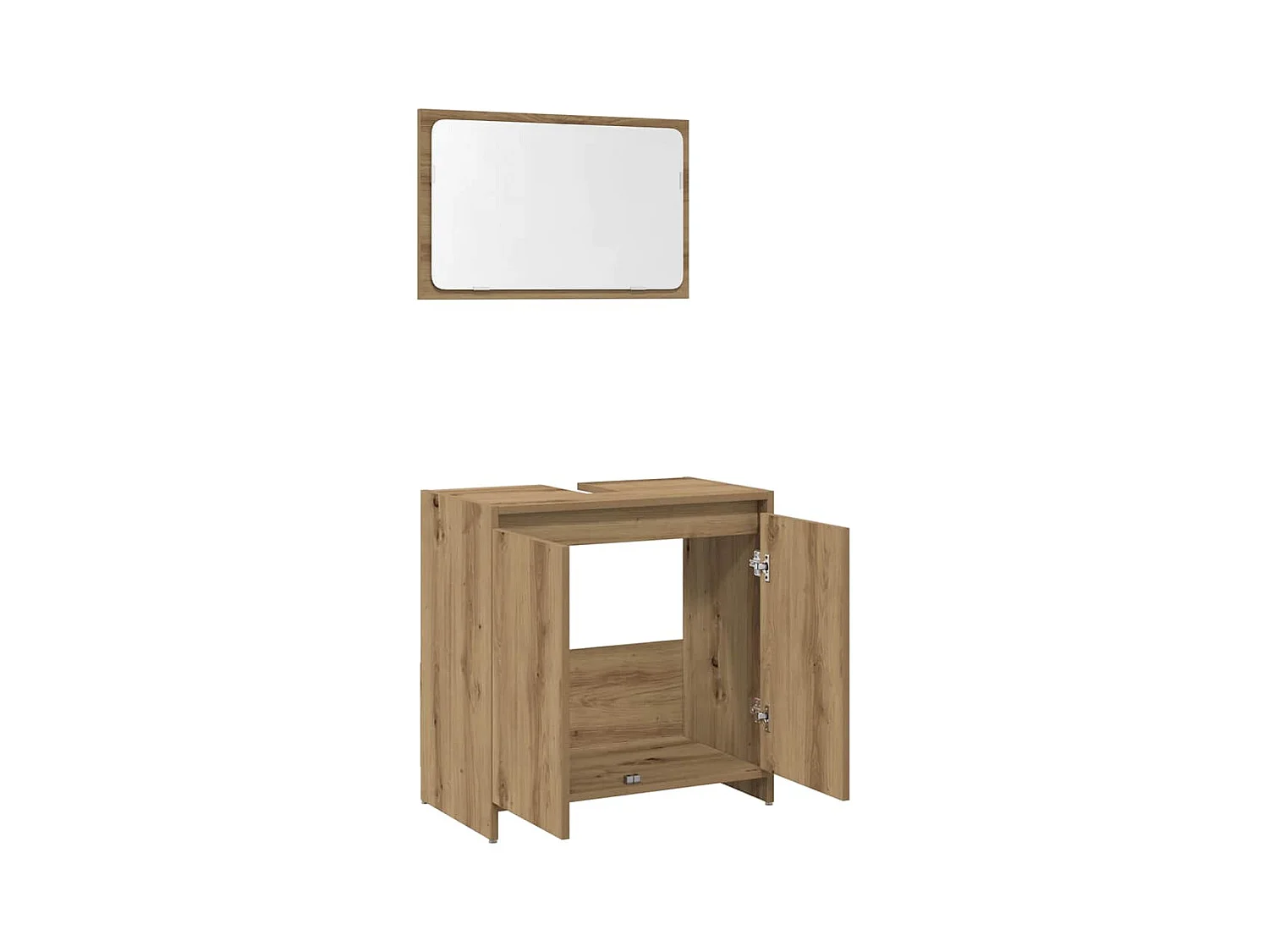 Ensemble de meubles salle de bain 2 pcs bois d'ingénierie