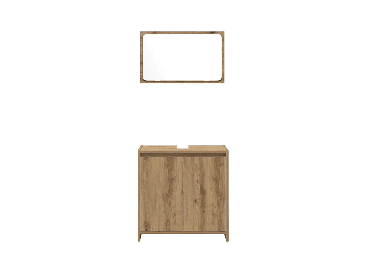 Ensemble de meubles salle de bain 2 pcs bois d'ingénierie