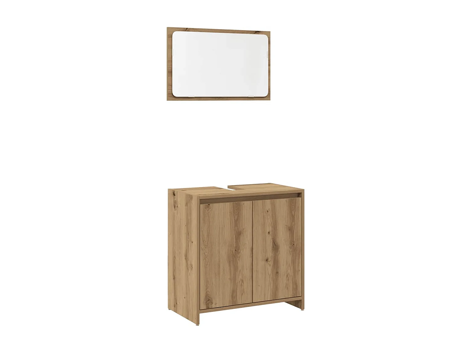 Ensemble de meubles salle de bain 2 pcs bois d'ingénierie