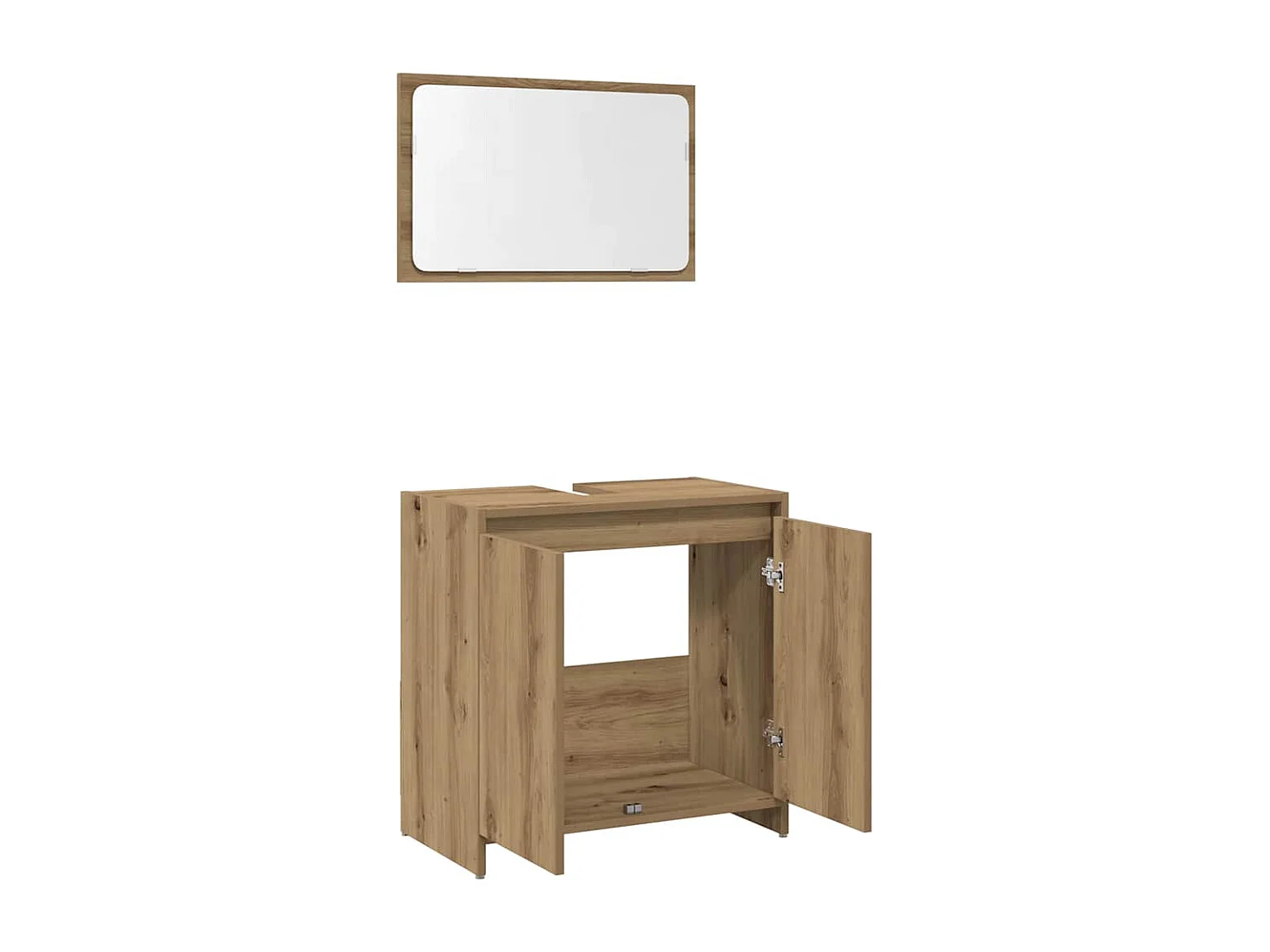 Ensemble de meubles salle de bain 2 pcs bois d'ingénierie