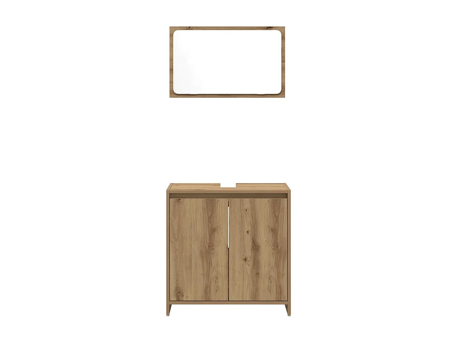 Ensemble de meubles salle de bain 2 pcs bois d'ingénierie