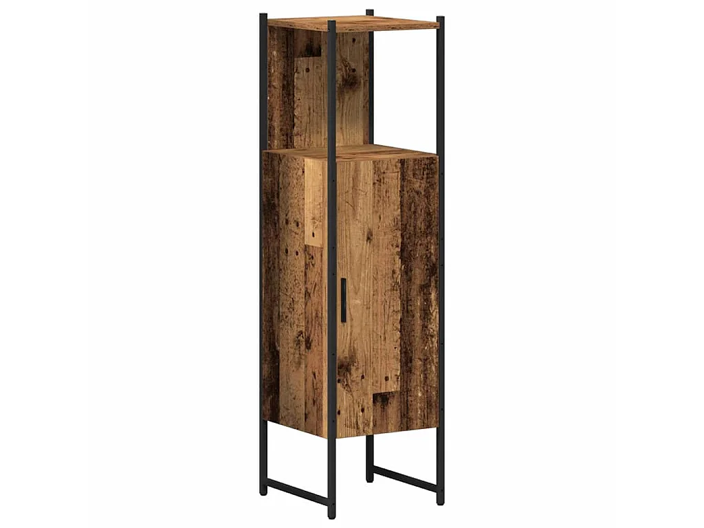 Ensemble de mobilier de salle de bain avec porte 3 pcs Marron