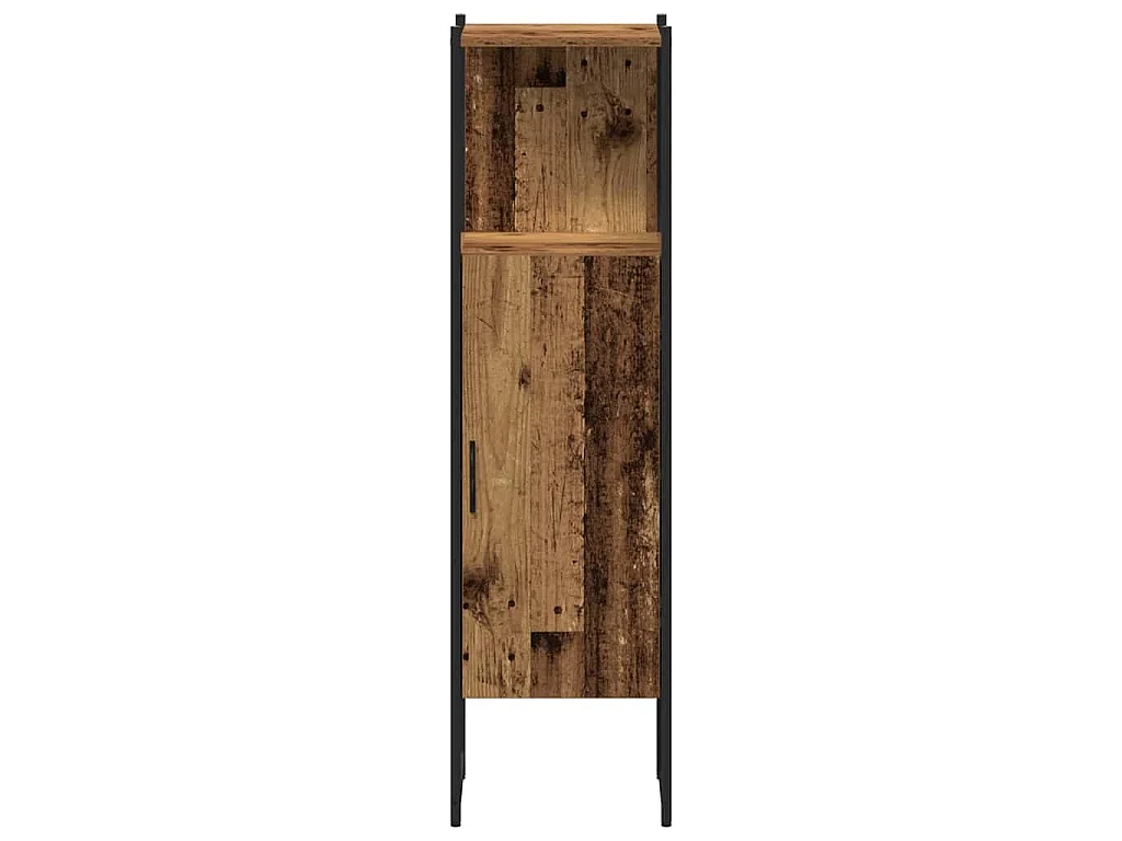 Ensemble de mobilier de salle de bain avec porte 3 pcs Marron