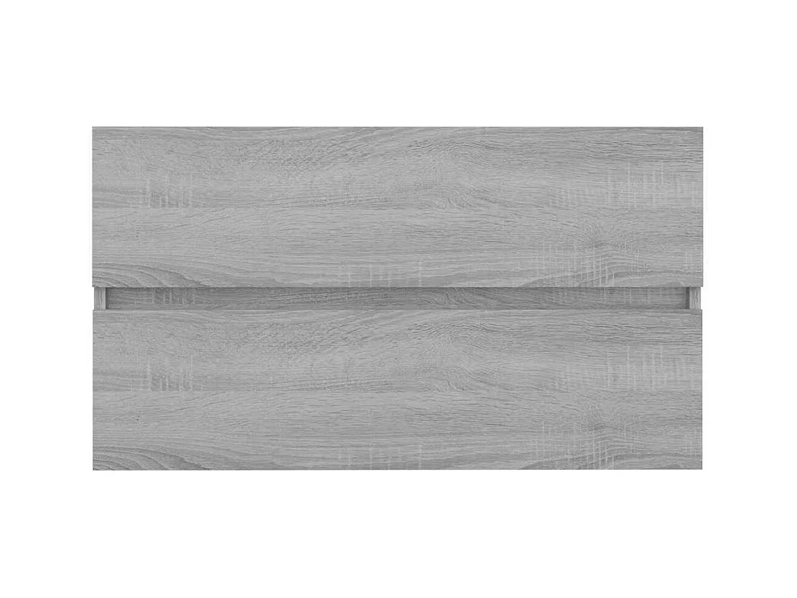 Ensemble de meubles de salle de bain 2 pcs Sonoma gris