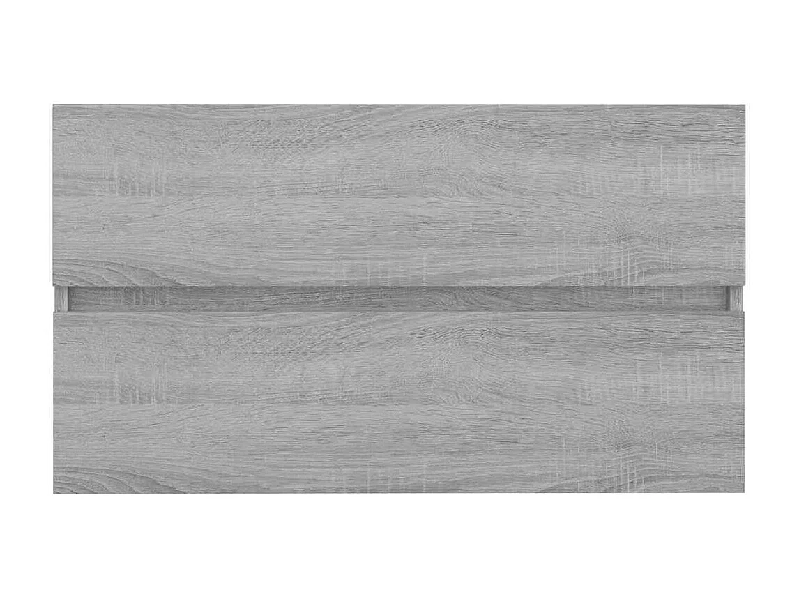 Ensemble de meubles de salle de bain 2 pcs Sonoma gris