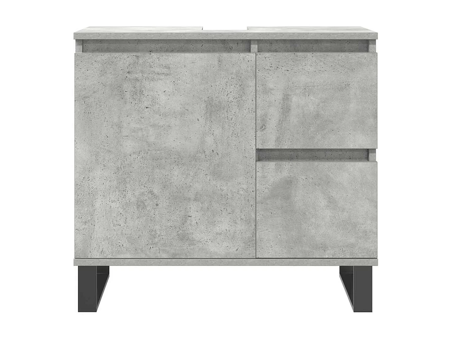 Ensemble de meubles de salle de bain 3 pcs gris béton