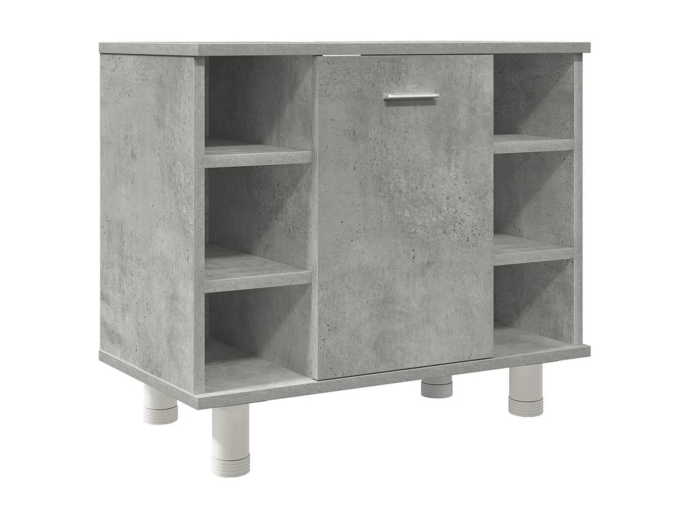 Set di mobili da bagno 4 pezzi grigio cemento