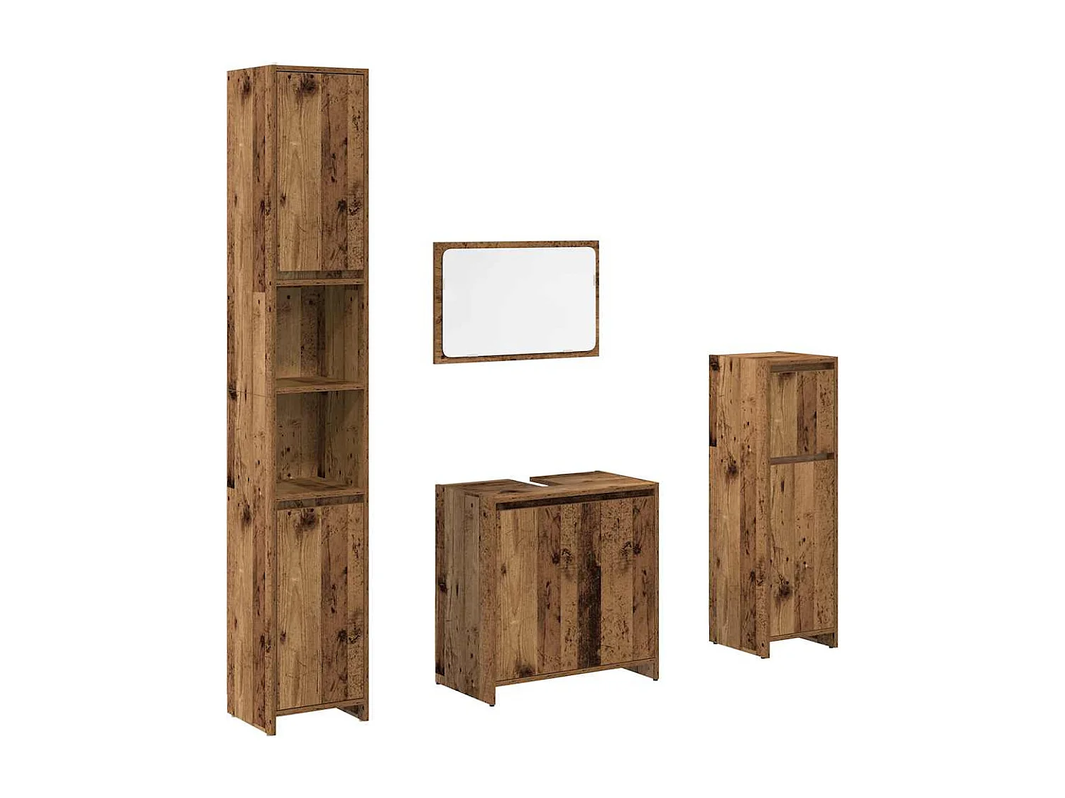 Ensemble de meubles salle de bain 4 pcs bois d'ingénierie