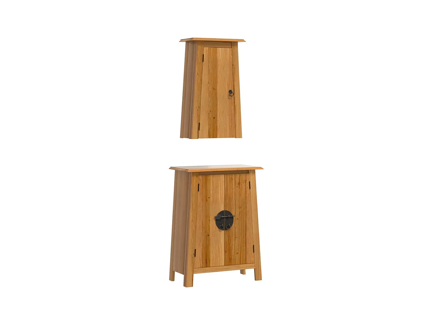 Ensemble de meubles de salle de bain 2 pcs bois de pin massif