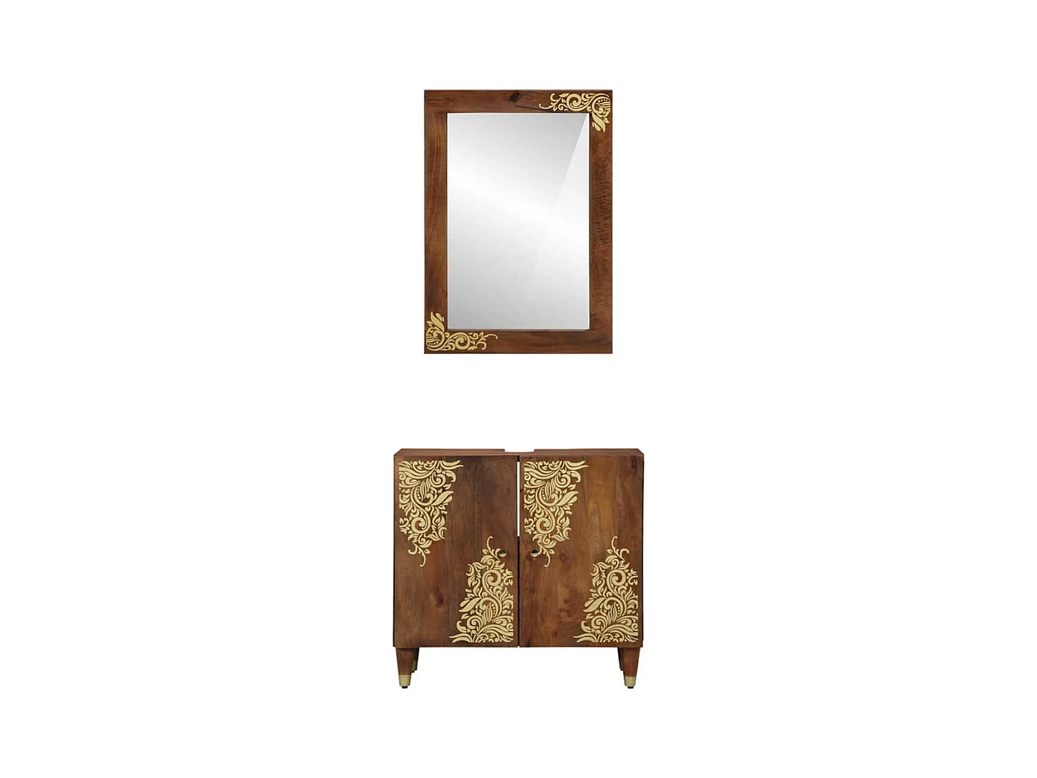 Badkamermeubelset 2 stuks Bruin 62 x 33 x 58 cm